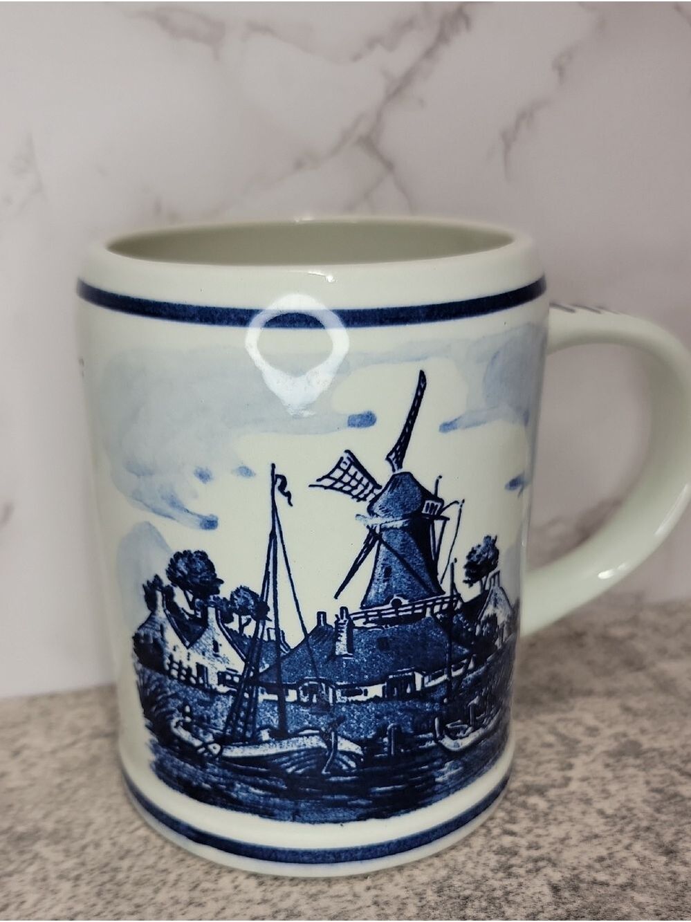 Vintage Blauw Delfts Beer Stein Mug Delft Blue - Picture 3 of 10